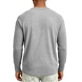 thumbnail image 4 of Crewneck Sweatshirt Men Casual Long Sleeve Pullover Shirts Fall Lightweight Quick Drying Regular Fit Athletic T-Shirts Gray 3XL, 4 of 4