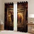 thumbnail image 2 of Feelyou Highland Cow Blackout Curtains Set of 2 (52x84 Each), Animal Window Curtains, 2 of 6