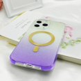 thumbnail image 5 of Magnetic for iPhone 13 Pro Max Phone Case for Women/Men，MagSafe Gradation Color Glitter Hard Case, Military Grade Drop Protection Shockproof Protective Case 6.7inch- Silver Gradation Purple, 5 of 14