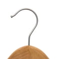 thumbnail image 4 of NAHANCO #20017 17" Low Gloss Natural Wooden Shirt Hangers (Pack of 100), 4 of 4