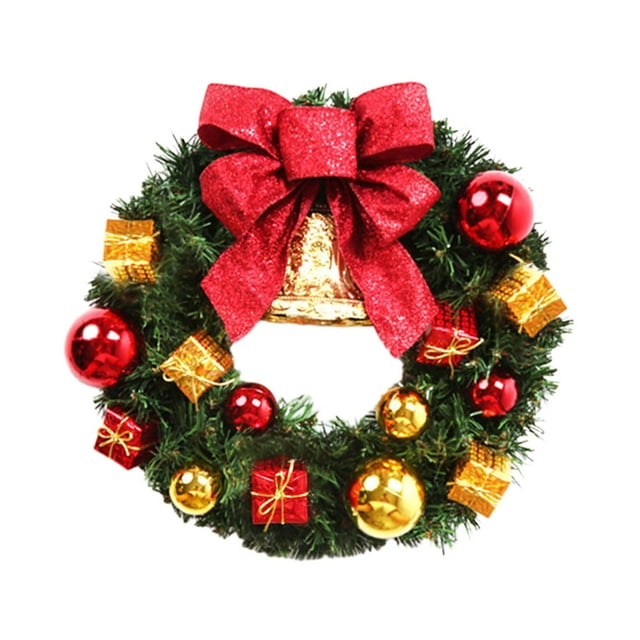 Guirnalda navideña Artificial, guirnalda navideña, decoración del hogar, adornos de puerta, diámetro de 30cm, corona de puerta delantera para ventana Estilo A