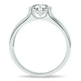 thumbnail image 3 of SZUL Women's 1 Carat Diamond Solitaire Half Bezel Ring in 10K White Gold  (J-K-L Color, I2-I3 Clarity), 3 of 8