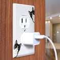 thumbnail image 3 of WIRESTER 1-Gang Duplex Outlet Cover Wall Plate/Switch Plate Cover, Black White Tuxedo Cat Hide And Seek, 3 of 6