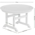 thumbnail image 2 of Paradise Table à Manger Ronde en Plastique HDPE 47 Pouces pour Extérieur, 2 of 5