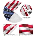 thumbnail image 2 of FMSHPON American Flag Tree Skirt Independence Day Xmas Christmas Tree Skirt Stand Mat for Holiday Party Decoration Indoor Outdoor 36 inches, 2 of 6