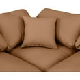 thumbnail image 5 of Meridian Furniture Indulge Vegan Leather L-Shaped Modular Sectional in Orange, 5 of 10