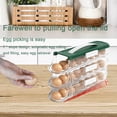 thumbnail image 3 of Sliding Refrigerator Egg Rack with Multi-Layer Design, Compact Storage Solution for Kitchen Organization (32x10.2x19.6cm), 3 of 7