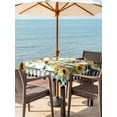thumbnail image 3 of Outdoor Tablecloth with Umbrella Hole for Patio/Picnic/Party/Camping, Sunflower Gnomes Waterproof Table Cloth Square Cover Washable, Spring Farmhouse Country Daisy Leaf Plaid (60"x 60"), 3 of 8