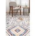 thumbnail image 3 of Furnish My Place Indoor Geometric Tribal Rug with Jute Backing Runner - 2 ft. x 8 ft., Light Blue, Native American, Area Rug for Living Room, Bedroom, Hallway, 3 of 8