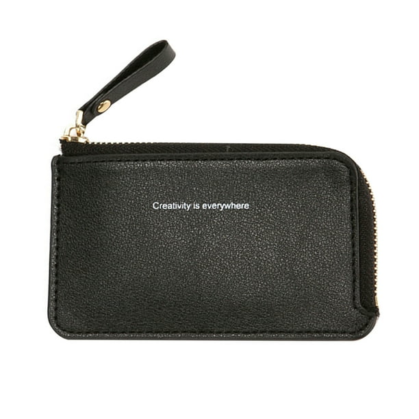Cartera creativa para tarjetas, de piel sintética, para hombre, corta, versátil.