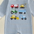thumbnail image 7 of Gerichy Newborn Baby Boy Winter Clothes Truck Embroidered Romper Striped Long Sleeve Jumpsuit Onesie 0 3 6 12 18 Months Infant Boys Outfit, 7 of 7