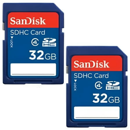SanDisk 32GB Micro SDHC Flash Memory Card, 2 Total Count