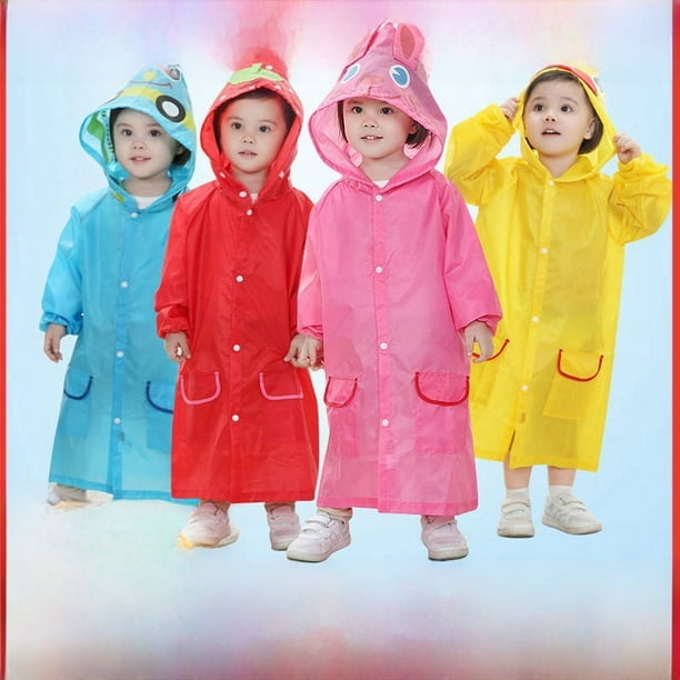 Chubasqueros para niños, capas impermeables para niños y niñas, chubasqueros para bebés de jardín de infantes, ropa impermeable de cuerpo entero, chubasqueros con capucha de dibujos animados