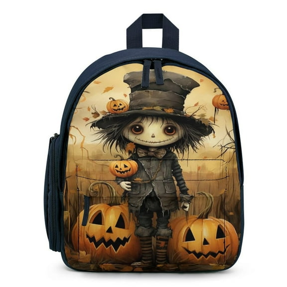 Jack-Skellington Bookbag Casual Mini School Backpack Men Women Travel Hiking Rucksack Blue