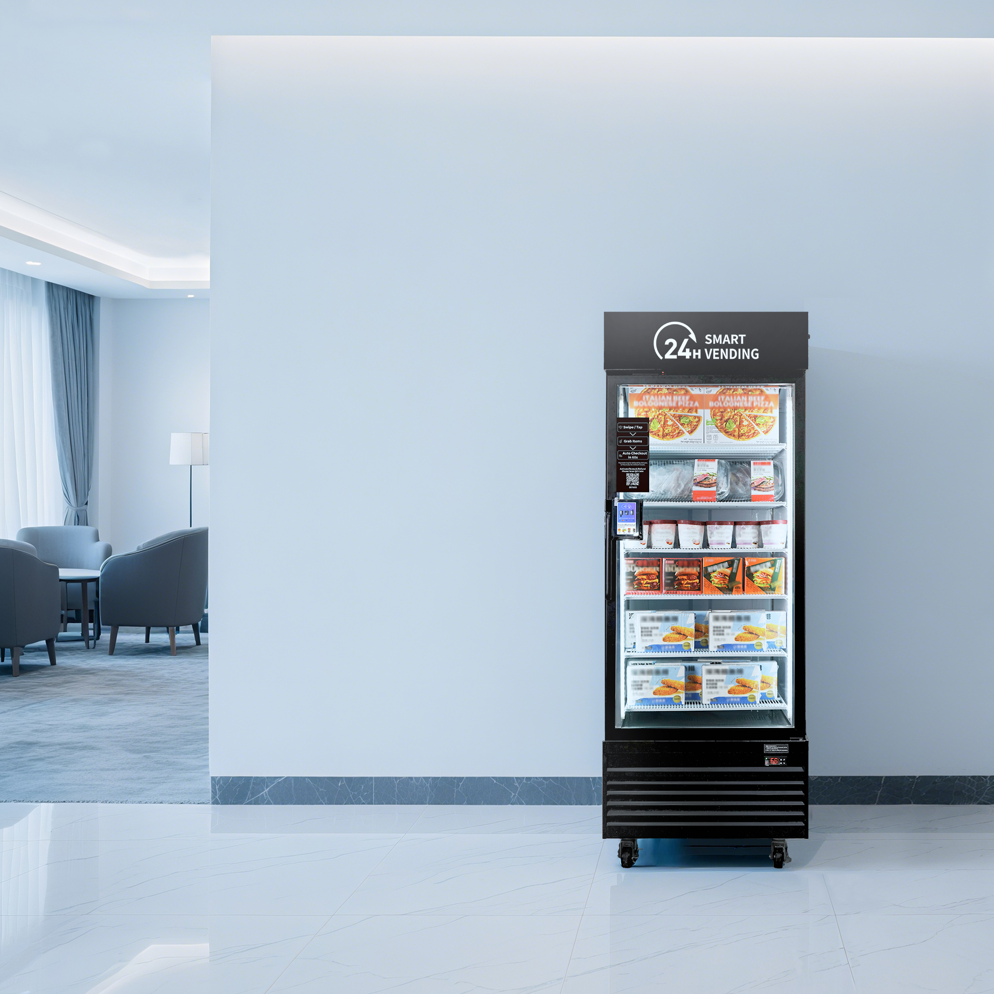 HAHA  Smart Vending Machine - 378 Bottle Capacity with Visual AI Checkout and Business Management App (ETL Certified)