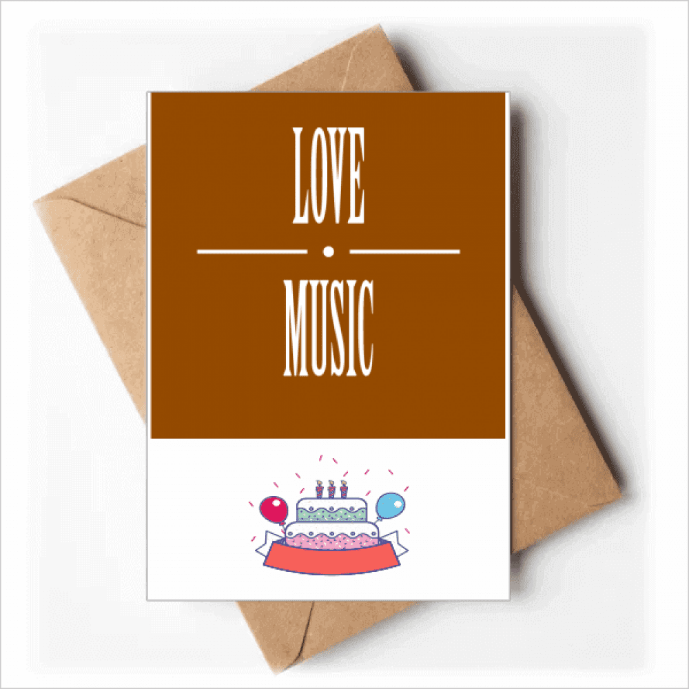 Love Music Emotional Catharsis Happy Birthday Greeting Cards Envelopes Blank