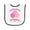 White and Black, variant on Inktastic Pickleball Princess Cute Baby Terry Cloth Bib