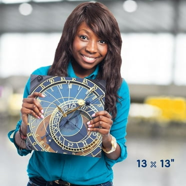 3dRose, Czech Republic, Prague. Astronomical clock - EU06 BJA0020 - Jaynes Gallery, 13x13 Wall Clock