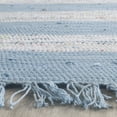 thumbnail image 4 of SAFAVIEH Montauk Cainneach Striped Cotton Area Rug, Ivory/Turquoise, 2'3" x 3'9", 4 of 7