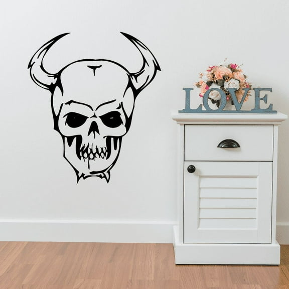 Skull Wall Decal - Vinyl Decal - Car Decal - SM085 - 36 Inches