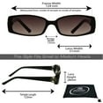 thumbnail image 2 of proSPORT Reading Sunglass Reader Rectangle Black Gold Frame Women NOT BIFOCAL, 2 of 5