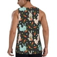thumbnail image 3 of Fotbe Rabbit Is Eating Carrots Pattern Men's Quick Dry Workout Tank Top Gym Muscle Tee Fitness Bodybuilding Sleeveless T Shirt Breathable Workout Shirt-Large, 3 of 9