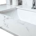 thumbnail image 4 of 31x22-inch Carrara White Vanity Top with Ceramic Sink Fits Standard Cabinets for Stylish Bathrooms, 4 of 6