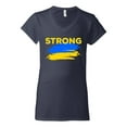 thumbnail image 2 of Ukranian Strong Vintage Womenâ€™s Standard V-Neck Tee, Navy, X-Large, 2 of 4