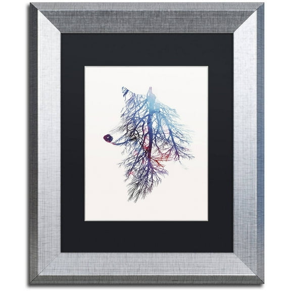 Trademark Fine Art 'My Roots' Canvas Art by Robert Farkas, Black Matte, Silver Frame