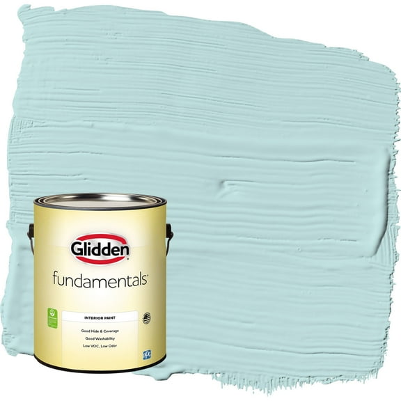 Glidden Fundamentals Misty Aqua / Blue Flat Interior Paint, 1 Gallon