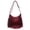 Wine Red, variant on Faux Suede Fringe Hobo Bag Solid Color Tassel Cowgirl Purse Western Purse for Girls Woman Birthday Gifts (Wine Red)