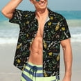 thumbnail image 4 of Uemuo Wasp and Florals Printed Regular Fit Short Sleeve Casual Hawaiian Shirt for Men,Aloha shirt,Tropical shirt,Floral print shirt,Vacation Beach shirt-Medium, 4 of 9