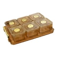 thumbnail image 1 of simhoa Divided Dried Fruit Dessert Plate with Lids for Wedding Home Living Room Yellow, 1 of 8