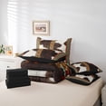 thumbnail image 6 of jejeloiu Southwestern Aztec Geometric 7-Piece Twin Bedding Sets,Brown Cattle Hide Bedding Comforter Set For Kids Reversible, 6 of 8