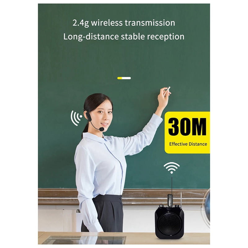 2.4G -Mounted Wireless Lavalier Microphone Set Transmitter with Receiver for Amplifier Voice Speaker Teaching Tour