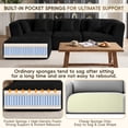 thumbnail image 4 of 110" Modular L Shaped Sectional Sofa, Upholstered Deep Seat Cloud Couch No Assembly Required with Movable Ottoman & 5 Pillows for Living Room,Bedroom,Office (Black), 4 of 11