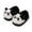 Black, variant on XIMIN Toddler Boys Girls Cute Slippers Panda Fluffy Fuzzy Slippers Non-Skid Cartoon Shoes Animal Plush Indoor House Slip-on Shoes Winter Warm House Slipper
