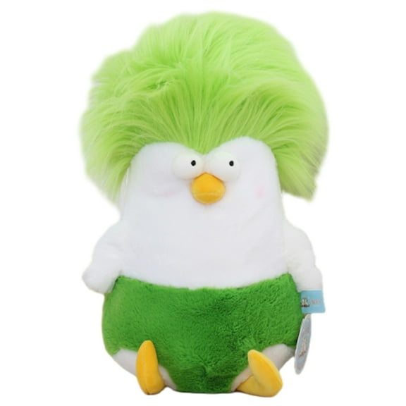 White Funny White Plush Chicken Stuffed Animal Toy Cute Long Hair Rooster Doll Gift For Kids Girls Birthday Home Decor Car Accessories 17.7X6.7X6.7 Inches 0.59 Lbs