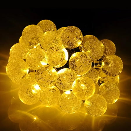 Mpow Solar Outdoor String Lights 20ft 30 Led Multi Color Four Mpow Solar Outdoor String Lights 20ft 30 Led Multi Color Four Crystal Ball Powered Globe Fairy For Garden Fence Path Landscape Decoration