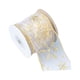 thumbnail image 5 of Cinta navideña decorativa de 9 m de ancho para envolver regalos con motivos navideños. Patrón de oro blanco, 5 of 9