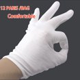 thumbnail image 3 of 24Pieces/12 Pairs White Labor Insurance Cotton Cloth Thin Etiquette Wenwan Quality Inspection Gloves (XL), 3 of 6