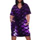 thumbnail image 1 of Vestido de bolsillo suelto con escamas de dragón morado para mujer, vestidos de noche, vestidos de fiesta, ropa, 1 of 7