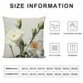 thumbnail image 5 of MDO  White Rose Flower One Throw Pillow with Cover for Couch Bed Sofa, 18 x 18 Decorative Pillows w/Case, 5 of 5