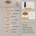 thumbnail image 4 of 8 Ring Modern LED Chandelier, Dimmable Gold Ring High Ceiling Lighting with Romote Control,Large Foyer Chandeliers for Living Room Staircase Entryway, 4 of 7