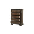 thumbnail image 2 of Vintage Traditional Style 5-Drawer Chest Made With Wood in Walnut, 2 of 5