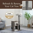 thumbnail image 5 of PetPals 4-Level Cat Tower with Curved Wood Hideaway, Paper Scratching Posts, Sisal Mat and Groomer, 5 of 9