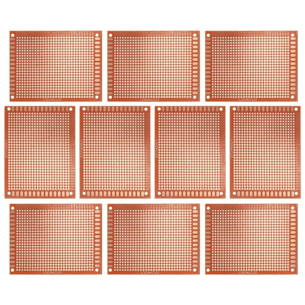 Kit De Placa Pcb De Un Solo Lado Kit De Prototipo De Placa De Circuito Impreso Pcb Universal Para Experimentos De Soldadura Diy Y Diseño Electrónico,10 Uds 7X9Cm Moyic TO002703-00