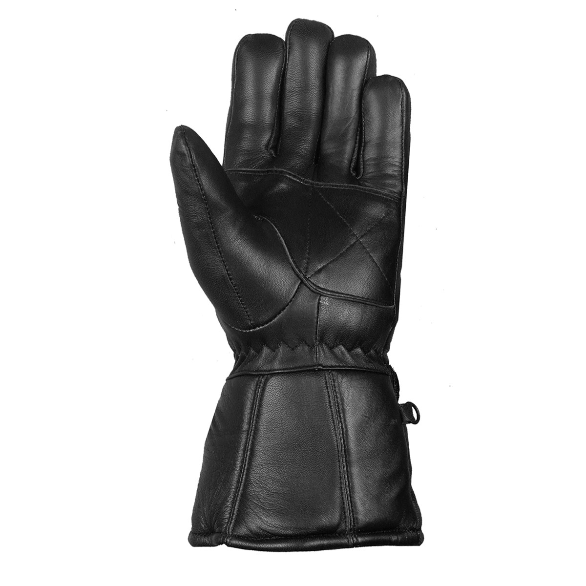 Jackets 4 Bikes Winter Motorcycle Gloves, Premium Biker Sheep Leather Thinsulate Warm Cold Weather Water Resistance Windproof Gauntlet for Men and Women Black L
