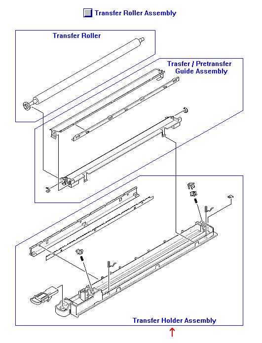 HP RG55653030CN Transfer roller holder assembly Includes the base