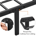thumbnail image 4 of Yaheetech Classic Platform Bed with High Headboard and Footboard, King, Black, 4 of 7